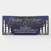 Bannière de service de réveillon de Noël de l'égli (Horizontal)