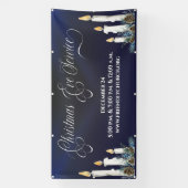 Bannière de service de réveillon de Noël de l'égli (Verticale)