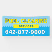 Bannière de services de nettoyage de piscines (Horizontal)