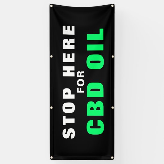 Bannière de signalisation externe CBD Oil Business (Vertical)