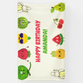 Bannière de signes de fête d'anniversaire de fruit (Vertical)