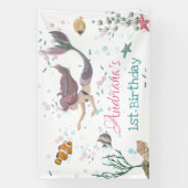 Bannière de sirène sous la mer (Verticale)