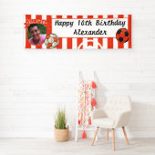 Bannière de soccer All Star Occasion - Orange (En situation)