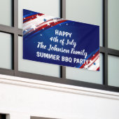 Bannière de soirée BBQ d'été 4 juillet personnalis (Bâtiment extérieur)
