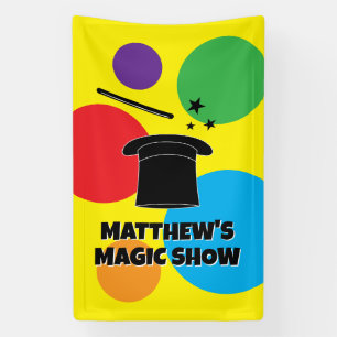 Bannière de spectacle de magie personnalisée avec 