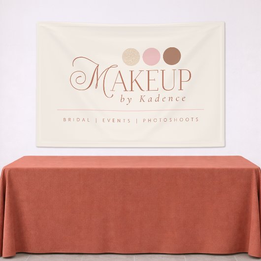 Bannière de stand de vendeur Maquilleuse professio