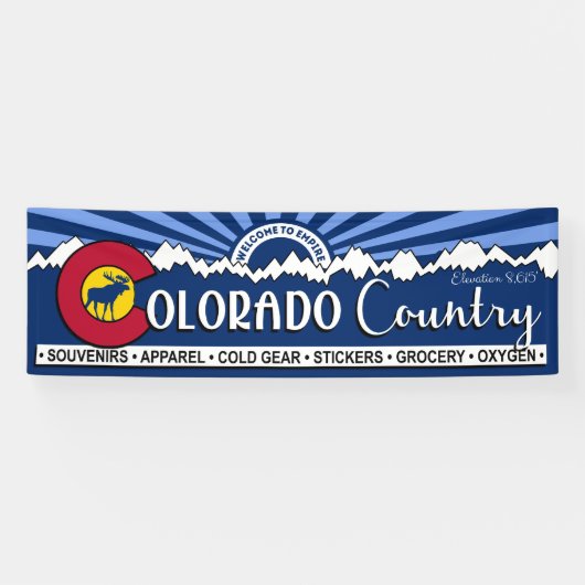 Bannière de stationnement de pays de Co (Horizontal)