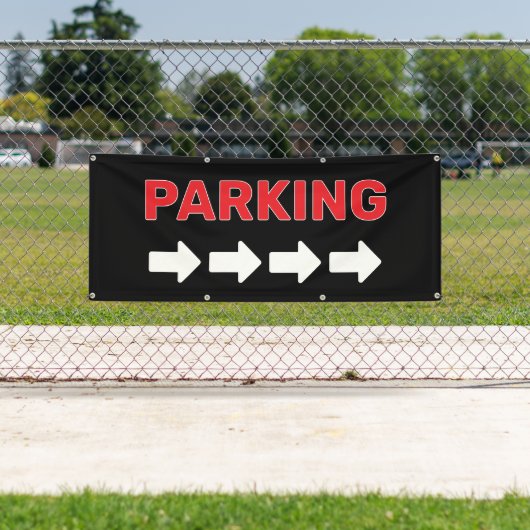 Bannière de stationnement personnalisée (En situation)