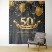 Bannière de tapisserie de fond de joyeux anniversa (En situation)