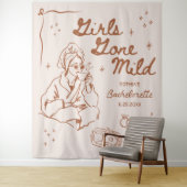 Bannière de tapisserie pour enterrement de vie de  (En situation)