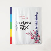 Bannière de tapisserie pour première fête d'annive (Devant)