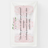 Bannière de texte de félicitations à fleurs roses (Vertical)