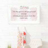 Bannière de texte Félicitations à fleurs roses (En situation)