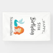 Bannière de thème de fête PETITE SIRÈNE (Horizontal)