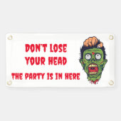 Bannière de thème Halloween zombie effrayant (Horizontal)
