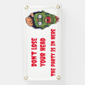 Bannière de thème Halloween zombie effrayant (Verticale)