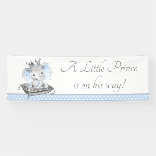 Bannière de toile de fond pour Baby Shower Prince (Horizontal)