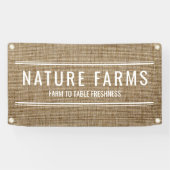 Bannière de toile de jute pour stand de marché fer (Horizontal)