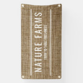 Bannière de toile de jute pour stand de marché fer (Verticale)