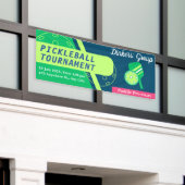 Bannière de tournoi de Pickleball Vert et bleu Tur (Bâtiment extérieur)