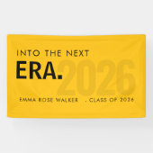 Bannière de typographie jaune de l'ère des diplômé (Horizontal)