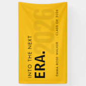 Bannière de typographie jaune de l'ère des diplômé (Vertical)