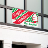 Bannière de vacances joyeuses et heureuses (Bâtiment extérieur)