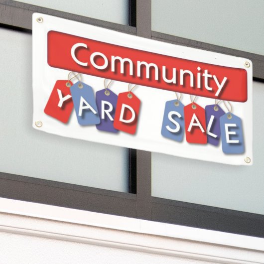 Bannière de vente de cour communautaire (Bâtiment extérieur)