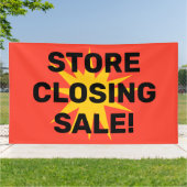 Bannière de vente de fermeture de magasin (Dehors)