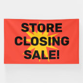 Bannière de vente de fermeture de magasin (Horizontal)