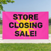 Bannière de vente de fermeture de magasin (Dehors)