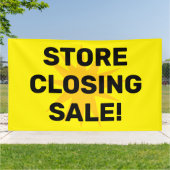 Bannière de vente de fermeture de magasin (Dehors)
