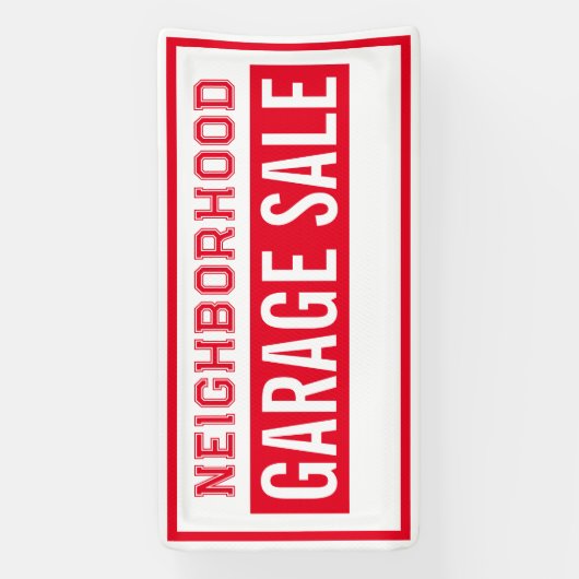 Bannière de vente de garage de quartier (Verticale)