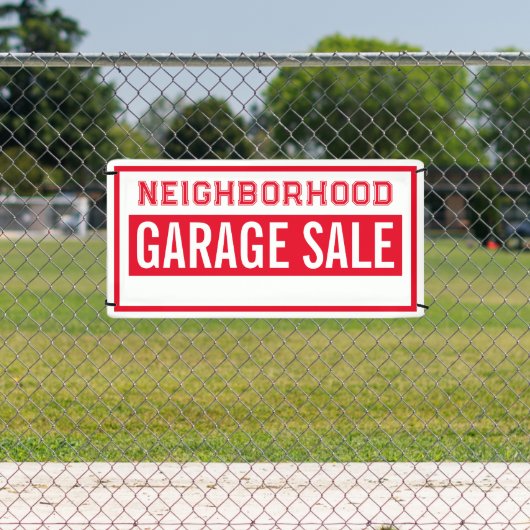 Bannière de vente de garage de quartier (Insitu)