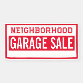 Bannière de vente de garage de quartier