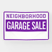 Bannière de vente de garage de quartier (Horizontal)