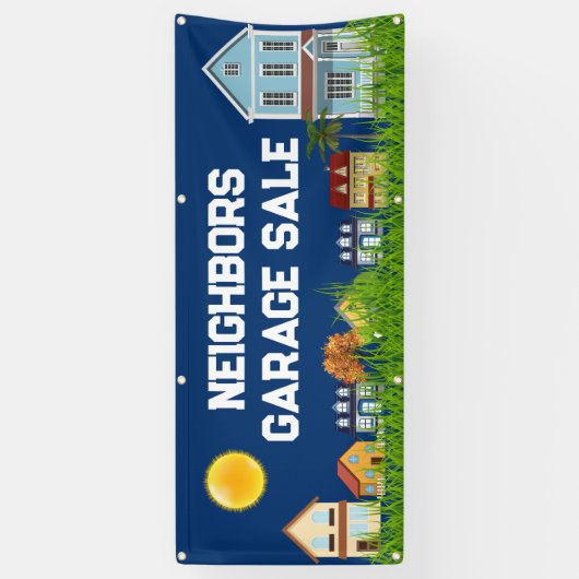 Bannière de vente de garage de quartier (Vertical)
