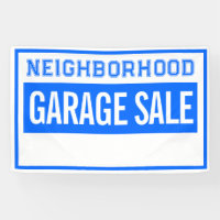 Bannière de vente de garage de quartier 0,76 m X 1