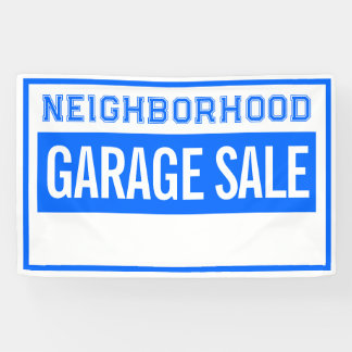 Bannière de vente de garage de quartier 0,76 m X 1