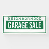 Bannière de vente de garage de quartier 76 cm X 18 (Horizontal)