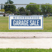 Bannière de vente de garage de quartier 76 cm X 18 (En situation)