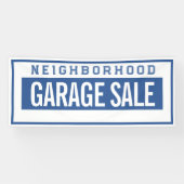 Bannière de vente de garage de quartier 76 cm X 18 (Horizontal)