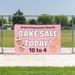 Bannière de vente de gâteaux de l'église personnal