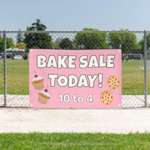 Bannière de vente de gâteaux personnalisée