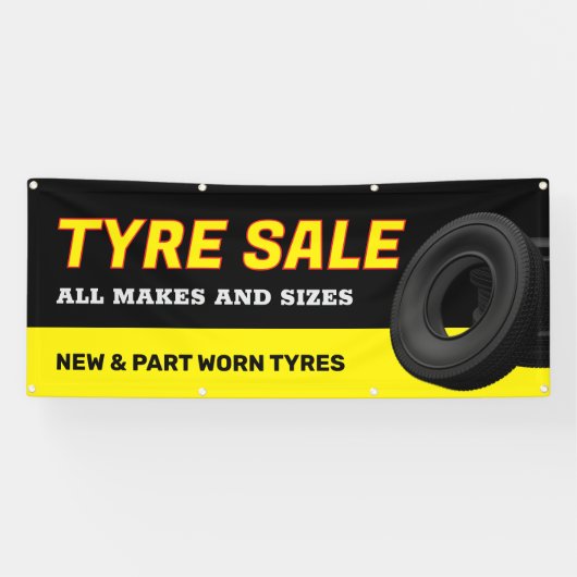 Bannière de vente de pneus (Horizontal)