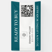 Bannière de vente de propriété avec code QR de l'a (Vertical)