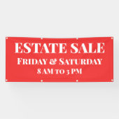 Bannière de vente de propriétés rouges personnalis (Horizontal)