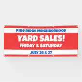 Bannière de vente de quartier personnalisée (Horizontal)