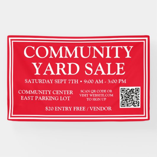 Bannière de vente de triage de la communauté rouge (Horizontal)