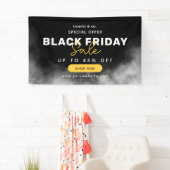 Bannière de vente de vendredi noir simple noir et  (En situation)